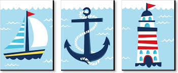 Boy Nursery Wall Art And Nautical Kids