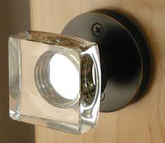 emtek square crystal door knob