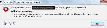 sql database re failed database is