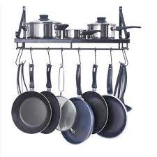 kitchen wall mounted pot pan rack