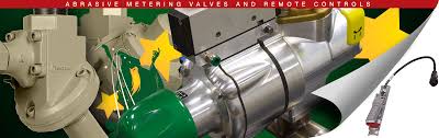 abrasive metering valves and remote