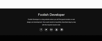 simple responsive footer design using