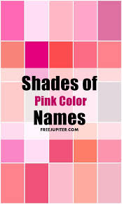 50 shades of pink color names