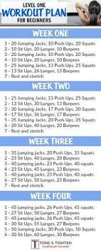 workout plan for beginners