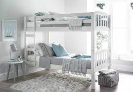 white wooden shorty bunk bed