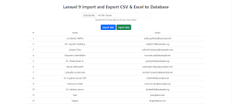 laravel export import step by step