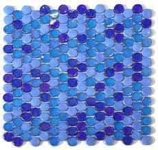 Na Ocean Penny Round Glass Mosaic
