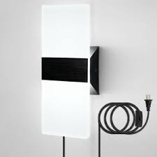 Modern Led Wall Sconce Wall Light Plug In Cord With On Off Switch Wall Lamp Ebay