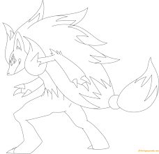 It evolves from zorua starting at level 30. Zoroark Pokemon Coloring Pages Cartoons Coloring Pages Coloring Pages For Kids And Adults