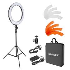 Neewer Camera Photo Studio Youtube Video Light Kit 18 Inches 48 Centimeters 55w Dimmable Led Smd Ring Light With Color Filter Photographic Lighting Aliexpress