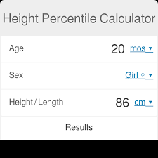 height percentile calculator