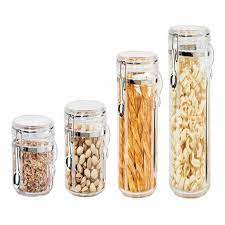 A wide variety of acrylic canister sets options are available to you, such as use, material, and feature. Oggi 4 Piece Acrylic Canister Set With Airtight Lids And Acrylic Spoons Set Incl