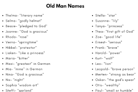 old man names with meanings