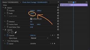 how to resize scale video in premiere