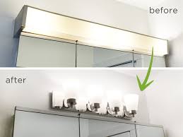 bathroom vanity lights up or down
