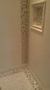 Shower Minimal Accent Tile In Corners