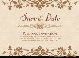 Golden Floral Wedding Invitation Template Vector Download