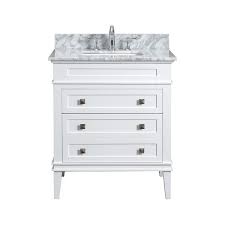 30 inch single bathroom vanity set in white