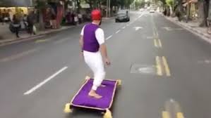 real life aladdin filmed as he takes to