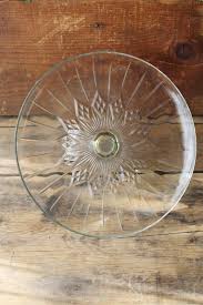 Vintage Glass Cake Plate Canfield