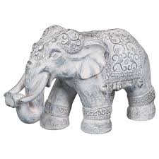 large decorative stone elephant