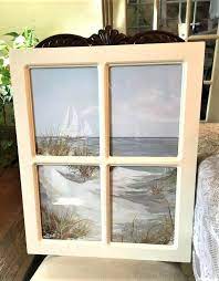 A Wooden Window Frame Scenic Wall