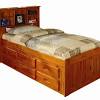 Lucky twin platform bed wood bed frame w/2 drawers headboard mattress foundation gray. 1
