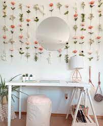 customizable hanging fake flower wall
