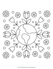 Simple the simple world map is the quickest way to create your own custom world map. Earth Day Coloring Pages Free Printable Pdf From Primarygames