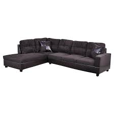 L Shaped Sectional Sofa In Brown Sh105a
