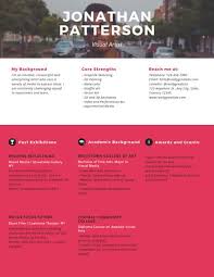 Established Visual Artist Resume Templates By Canva