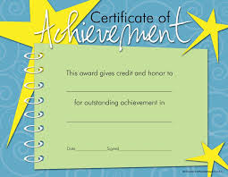 School Blank Certificate Of Achievement