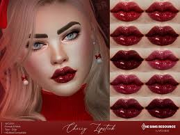 the sims resource cherry lipstick