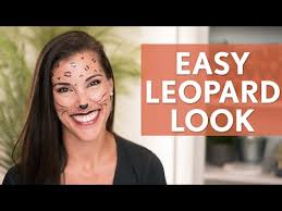 easy leopard halloween makeup look