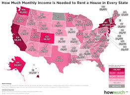 This Map Shows The Income Youd Need To Rent A Home In Every