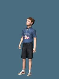 boy standing rigged free 3d model