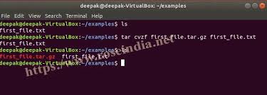create tar gz file in linux command line