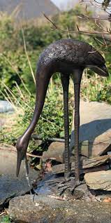 Bronze Heron Garden Statue Quality