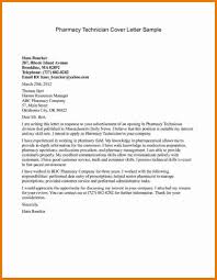 Pharmacy Technicians Letterarmacy Technician Cover Letter