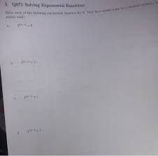 5 q071 solving exponential equations