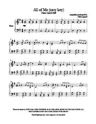 All Of Me John Legend Easy Key Free Piano Sheet Music At Www