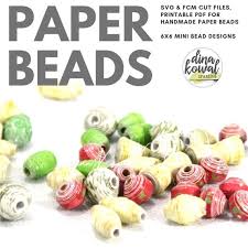 Paper Bead Cut File Template Svg Fcm Pdf Mini Beads For Etsy