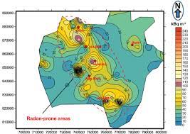 Radon Distribution Map Of The Study