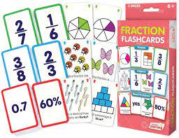 Using these fraction flash cards, students identifying the fraction which represents the picture provide in order toimprove their fraction skills. Amazon Com Junior Learning Fraction Flashcards Multi Toys Games