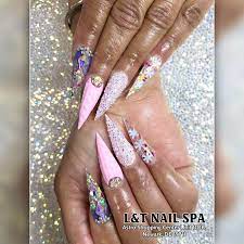 glitter nail design l t nail spa