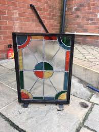 Stained Glass Panels Fire Screen Wall