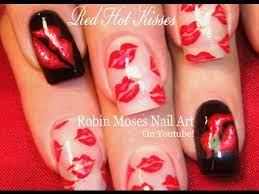 red hot lips nail art design y