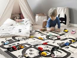 kids carpet playmat road traffic theme