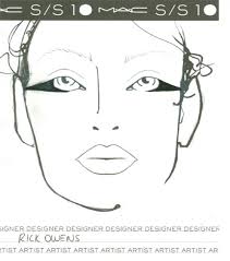 Paris Fashion Week Ss2010 Mac Makeup Face Charts Makeup