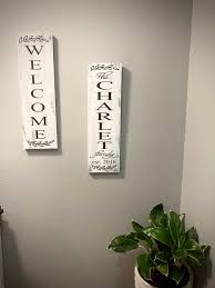 Rustic Vertical Personalized Sign